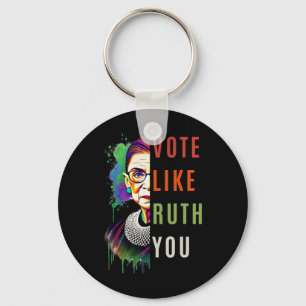 Like Ruth Sent You Colourful Feminist Art  Key Ring