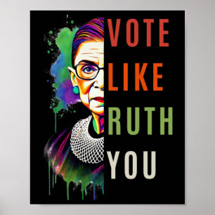 Like Ruth Sent You Colourful Feminist Art Poster