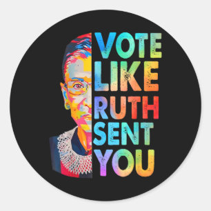 Like Ruth Sent You Funny Vintage Feminist Classic Round Sticker