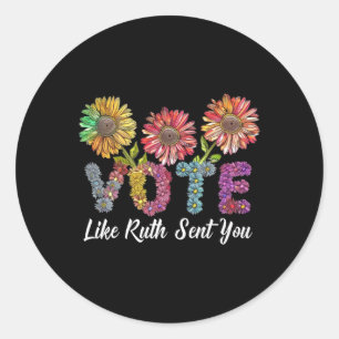 Like Ruth Sent You Shirt Uterus Feminist Lgbt For  Classic Round Sticker