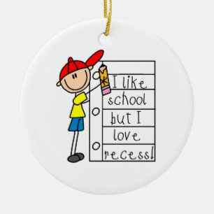 Like School Love Recess Ceramic Ornament
