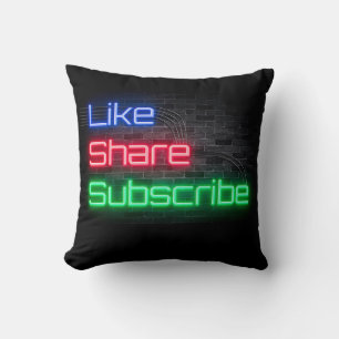 Like, Share, Subscribe, youtube, channel Cushion