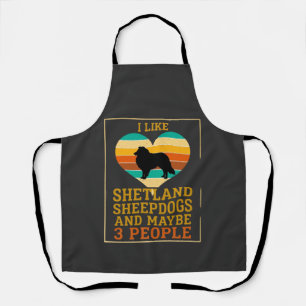Like Shetland Sheepdogs Maybe People Dog Heart Apron