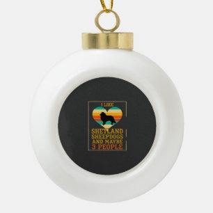 Like Shetland Sheepdogs Maybe People Dog Heart Ceramic Ball Christmas Ornament