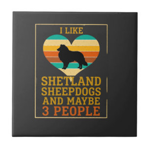 Like Shetland Sheepdogs Maybe People Dog Heart Ceramic Tile