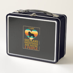Like Shetland Sheepdogs Maybe People Dog Heart Metal Lunch Box