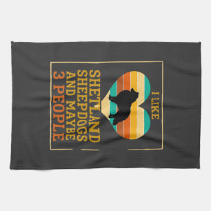 Like Shetland Sheepdogs Maybe People Dog Heart Tea Towel