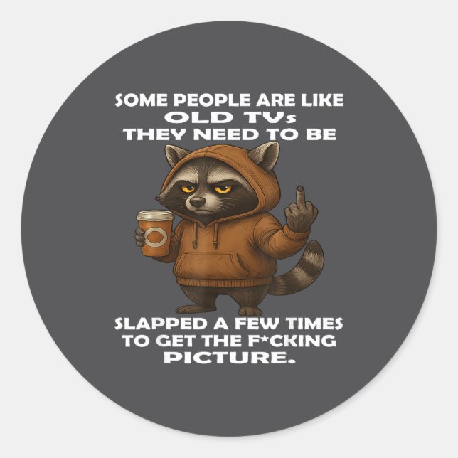 Like Some Few Old Slapped Need People Tvs Classic Round Sticker (Front)