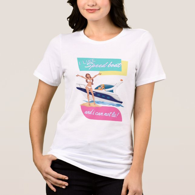 like speed boat  Tri-Blend shirt (Front)