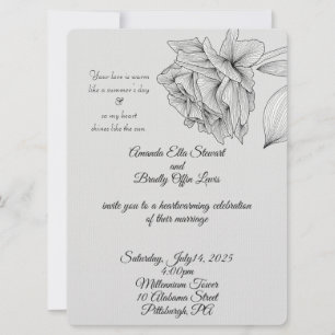 Like the Sun 6.5” x 8.75” Wedding Invitation 