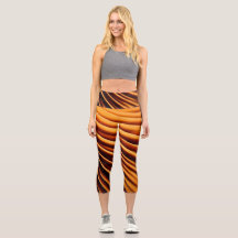 Like Tiger stripes on these capri leggings