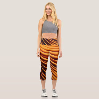 Like Tiger stripes on these capri leggings