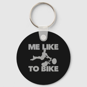 Like To Bike Funny Mountain Bike Extreme Mtb Bicyc Key Ring