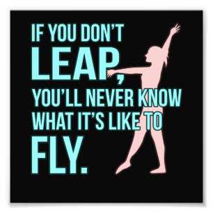 Like To Fly Gymnastics Gymnast Gymnastic Lover Gra Photo Print