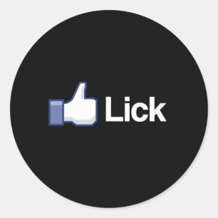 LIKE TO LICK CLASSIC ROUND STICKER
