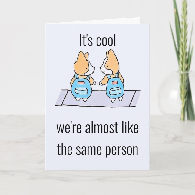 Like Twins Funny Birthday Humour Card (Front)