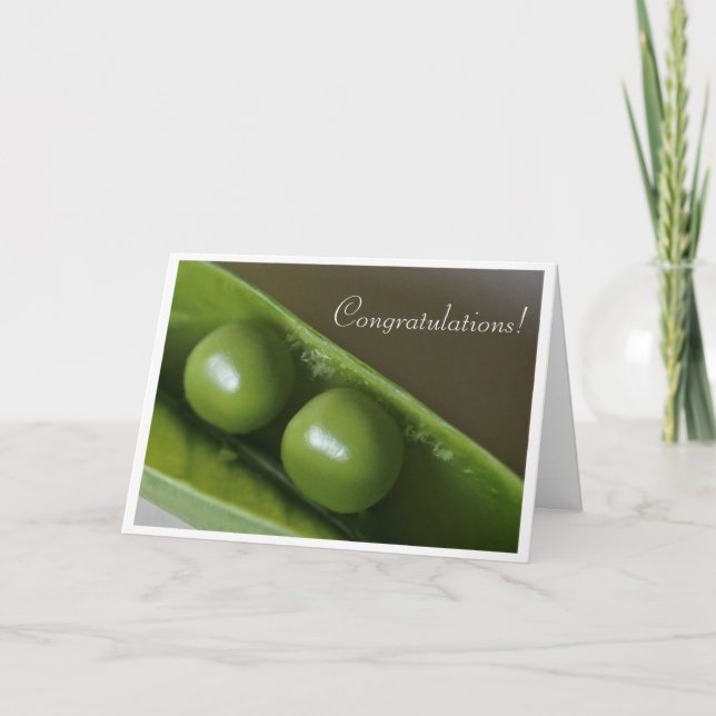 Like Two Peas in a Pod Engagement/Wedding Card (Front)