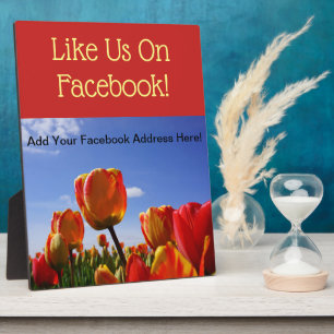 Like Us On Facebook! Sign Counter Retail Service Plaque