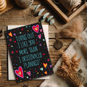 Like You More Than I Planned Quote Valentine Cute Card
