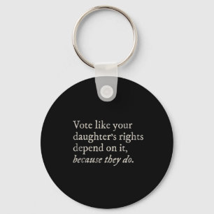 Like Your Daughter's Rights Depend On It Feminist Key Ring