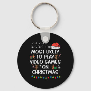 Likely Play Video Games Christmas Xmas Family Boys Key Ring
