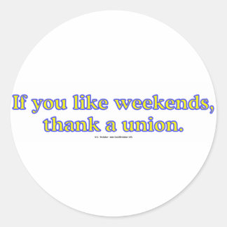 LikeWeekends Classic Round Sticker
