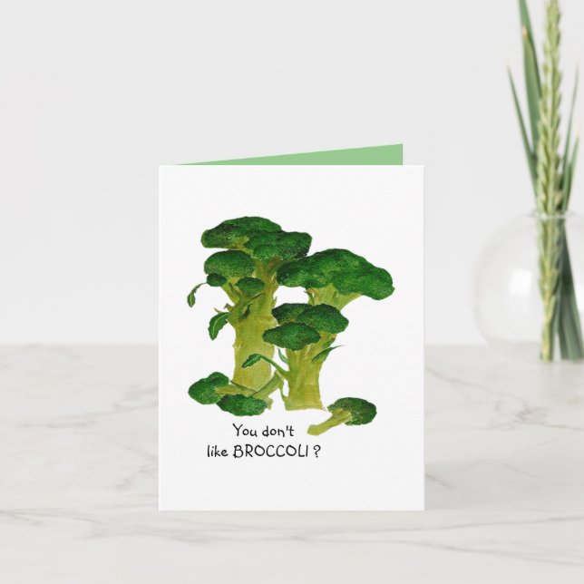 Liking or NOT liking Broccoli Card (Front)