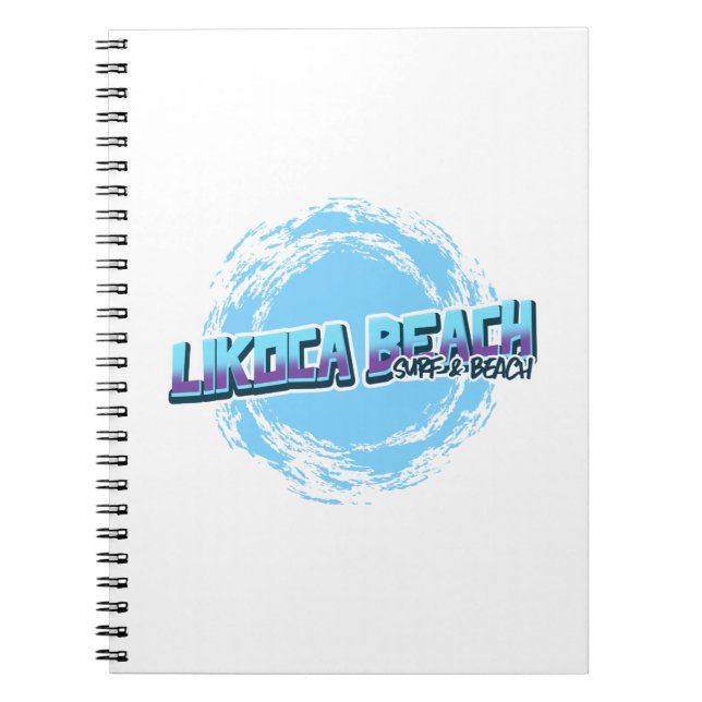 Likoca Beach Surf & Beach Notebook (Front)