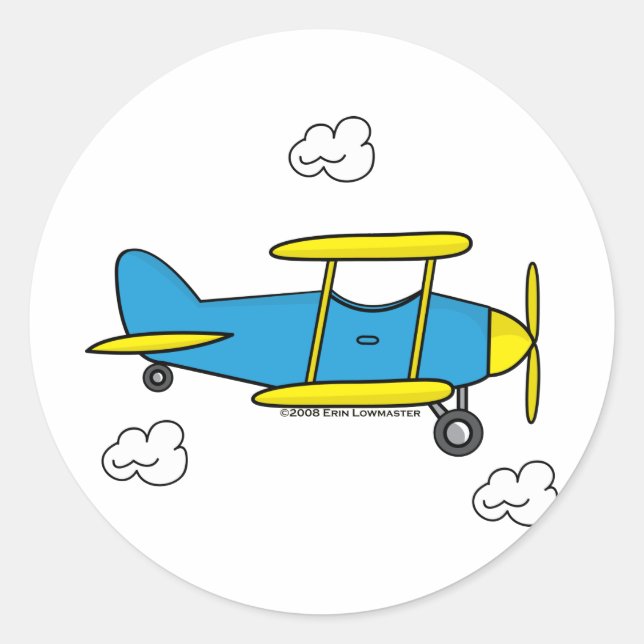 Lil Aeroplane Classic Round Sticker (Front)