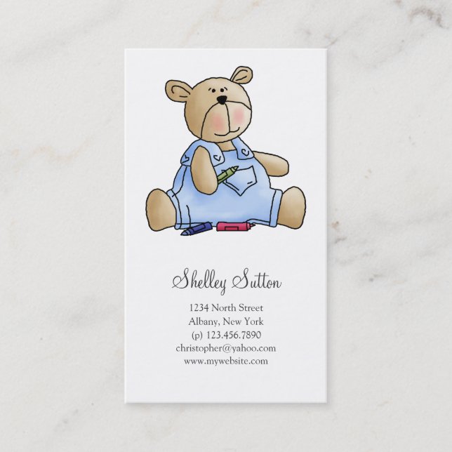 Lil' Bears · Baby Boy Crayons Business Card (Front)