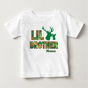 Lil Big Brother Camo Hunter Deer Baby T-Shirt