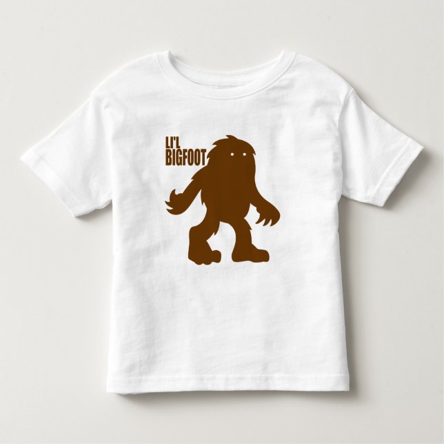 LI'L BIGFOOT Adorable Logo - Cute Brown Sasquatch Toddler T-Shirt (Front)