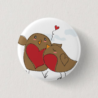 Lil birdie smooch 3 cm round badge