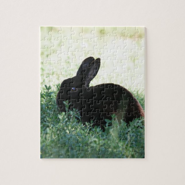 Lil Black Bunny Jigsaw Puzzle (Vertical)