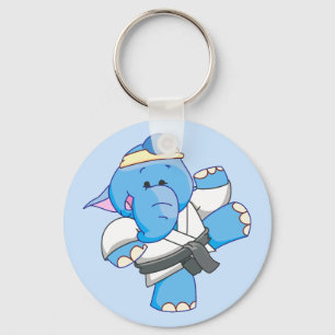 Lil Blue Elephant Karate Key Ring