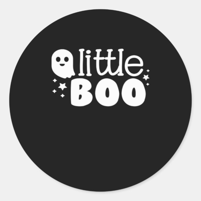 Lil Boo Halloween Vintage Style Classic Round Sticker (Front)