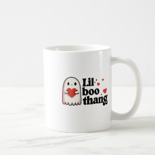 Lil Boo Thang Valentine Cute Hearts Ghost Valentin Coffee Mug