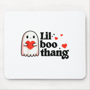 Lil Boo Thang Valentine Cute Hearts Ghost Valentin Mouse Pad