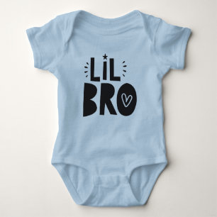 LIL BRO BABY modern bold fun chunky scandi type Bodysuit