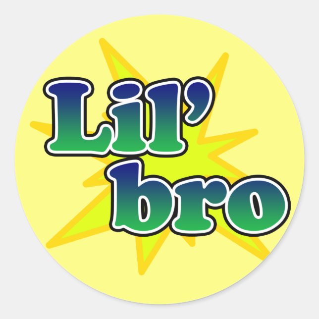 Lil Bro Classic Round Sticker (Front)