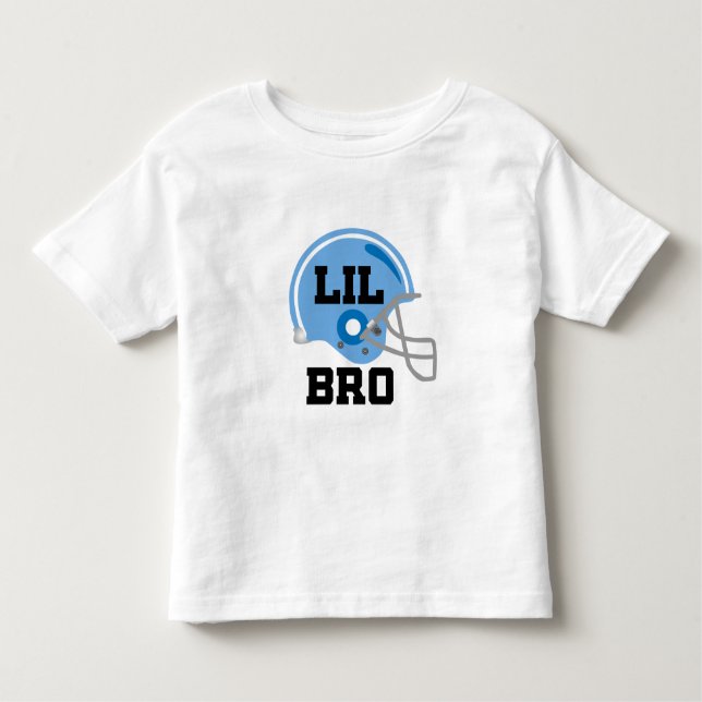 Lil Bro Football Helmet Gift Idea Toddler T-Shirt (Front)