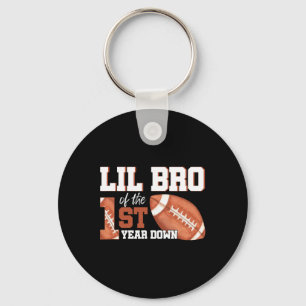 Lil Bro Of The 1 Year Old Birthday Football 1st Ye Key Ring