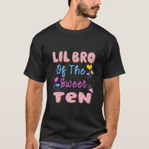 Lil Bro Of The Sweet Ten 10Th Doughnut Birthday Pa T-Shirt