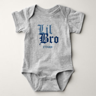 Lil Bro with Name Baby Bodysuit