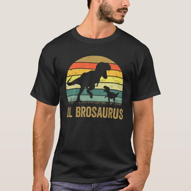 lil BroSaurus T Rex Dinosaur lil Bro Saurus Family T-Shirt (Front)