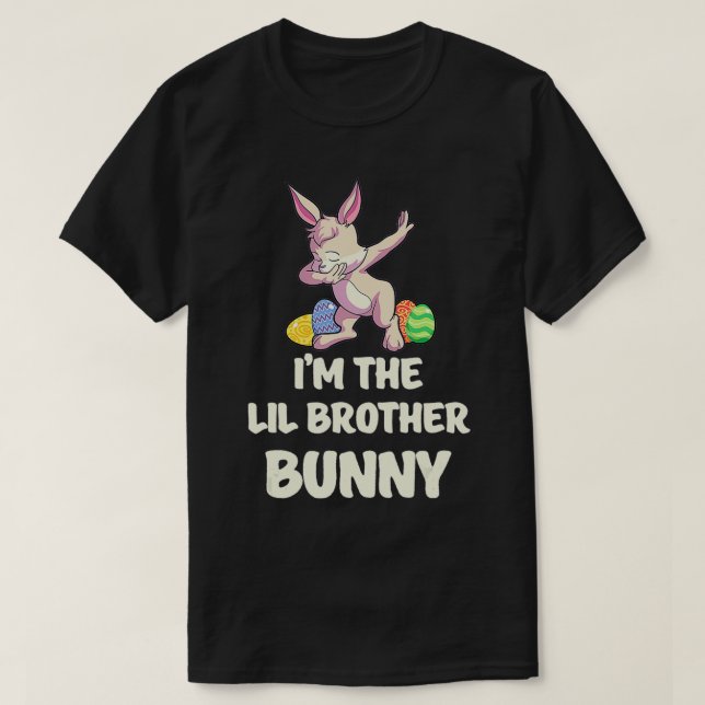 Lil Brother Bunny Matching Family Group Easter Par T-Shirt (Design Front)