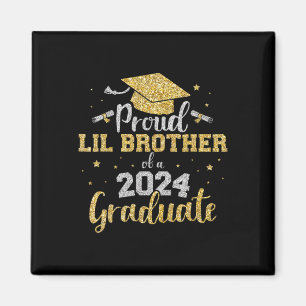 Lil Brother Cl Of 2024 Graduate Senior Graduation Magnet