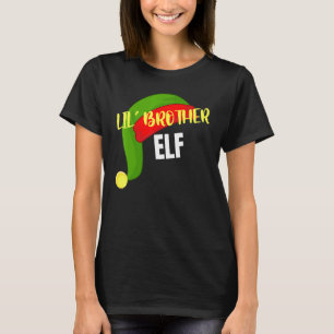 Lil Brother Elf Matching Family Group Christmas Pa T-Shirt