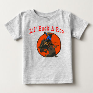 Lil Buck A Roo Rodeo Bucking Horse Circle Baby T-Shirt