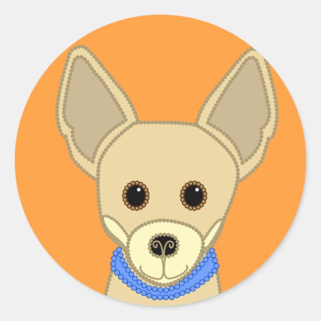 LiL Chihuahua Classic Round Sticker (Front)